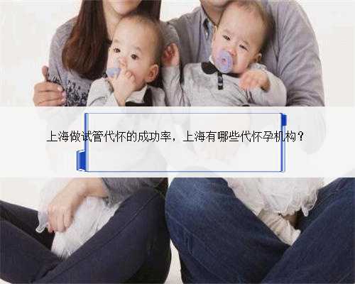 上海做试管代怀的成功率，上海有哪些代怀孕机构？